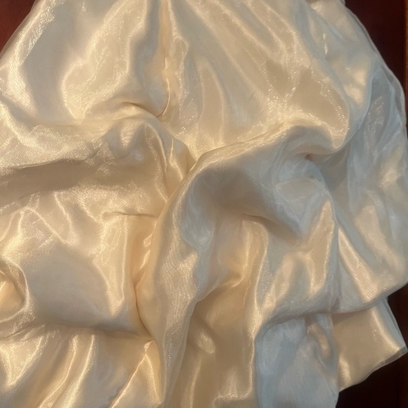 Vintage Jessica McClintock Gunne Sax Sz 1 Ivory Strapless Tiered Dress Belt - Picture 5 of 7